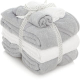 George Home Grey Hooded Towels and Face Cloth Set