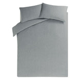 George Home Grey Jersey Bed Duvet Set - Double