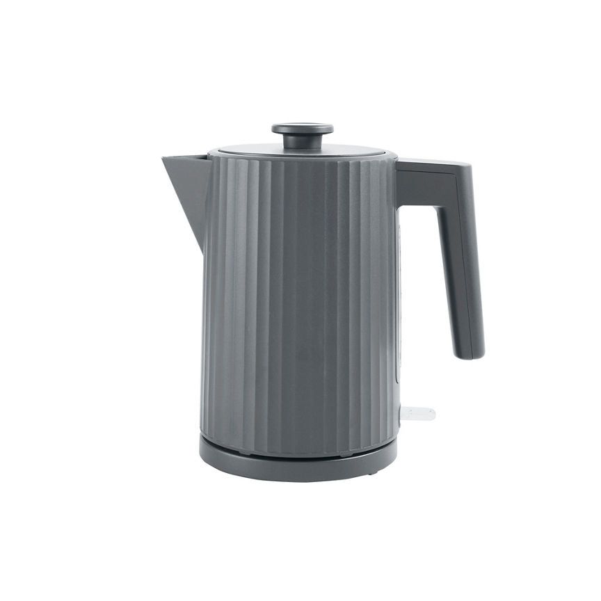 George Home Grey Ribbed Fast Boil Kettle 1.7L