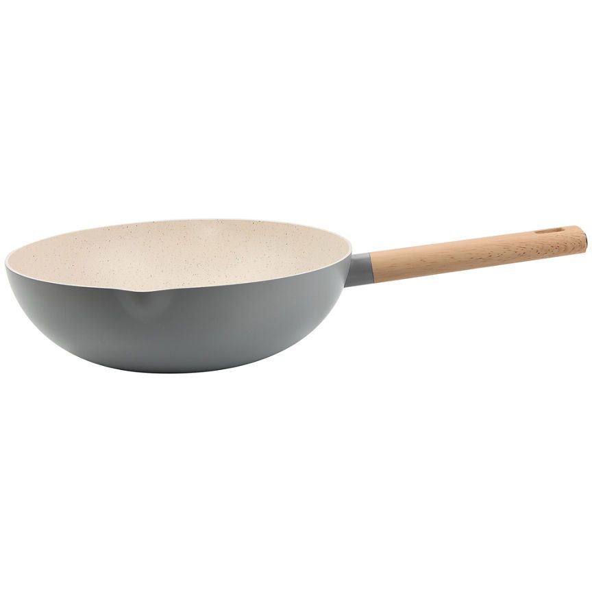 George Home Grey Simplicity 28cm Wok