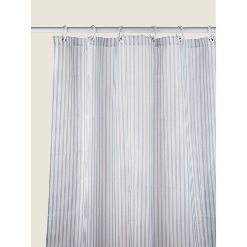 George Home Grey Stripe Shower Curtain