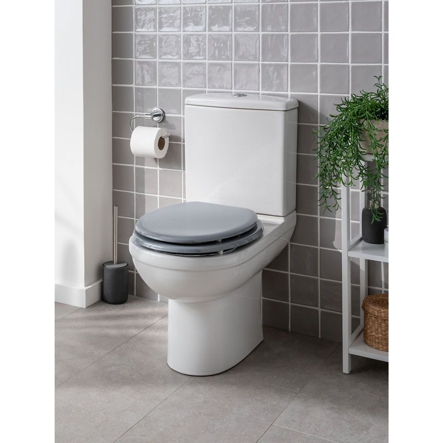 George Home Grey Toilet Seat