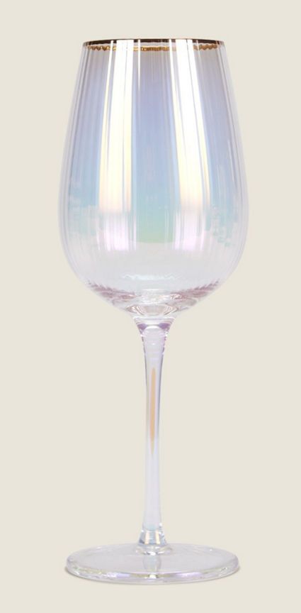 George Home Iridescent Ribbed Wine Glass