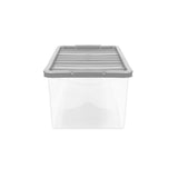 George Home Large 20L Plastic Storage Box with Silver Lid