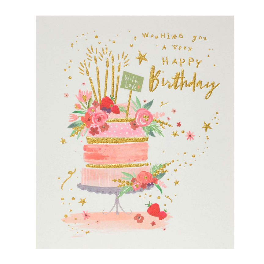 George Home Layered Cake Birthday Card