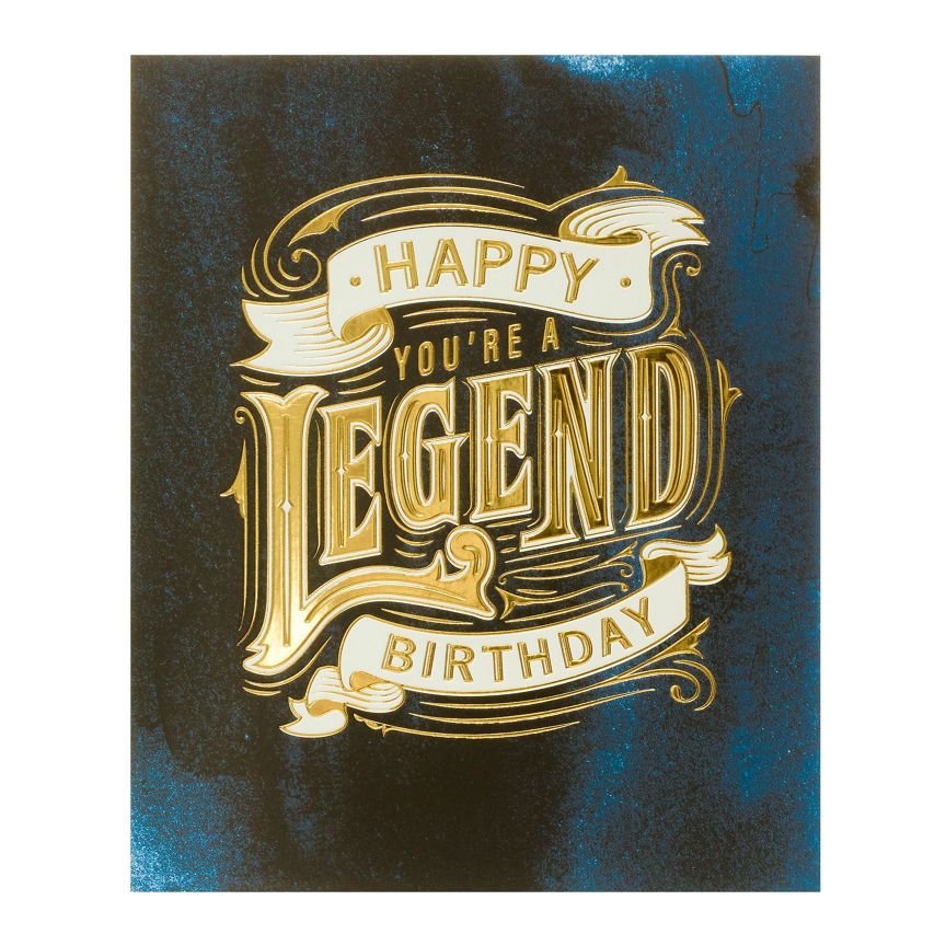 George Home Legend Lettering Birthday Card