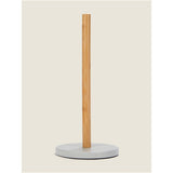 George Home Light Grey &amp;amp; Bamboo Toilet Roll Stand