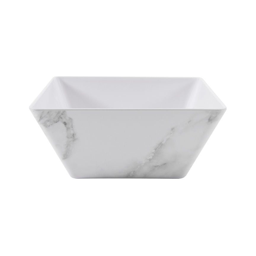 George Home Marble Effect Square Melamine Bowl Large