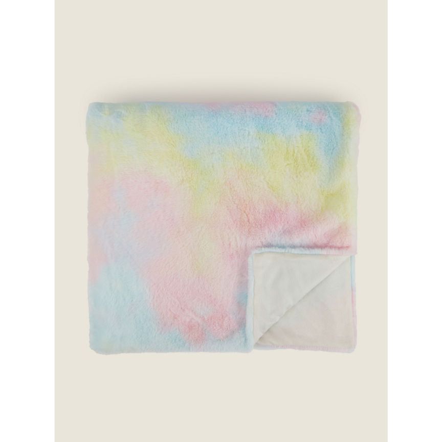 George Home Multi Tie Dye Fleece Throw