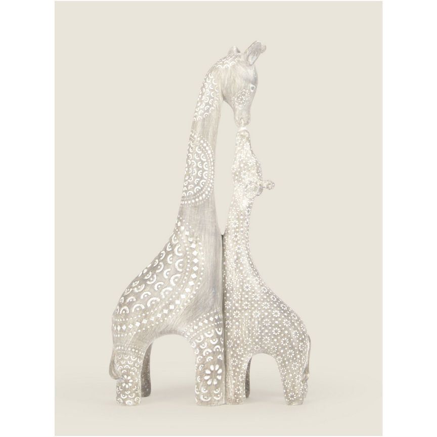 George Home Natural Giraffe Parent & Child Ornament