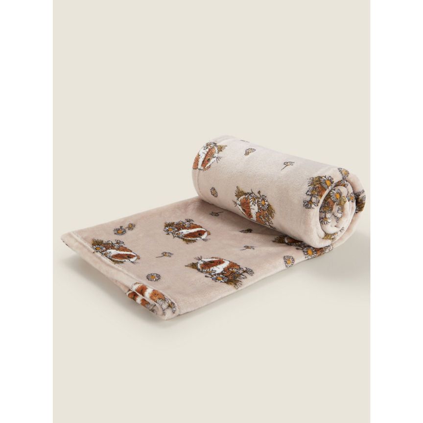 George Home Natural Guinea Pig Super-Soft Throw