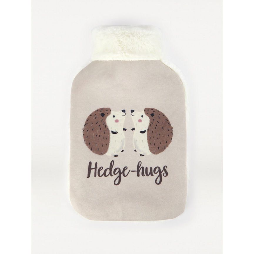 George Home Natural Hedgehog Hot Water Bottle