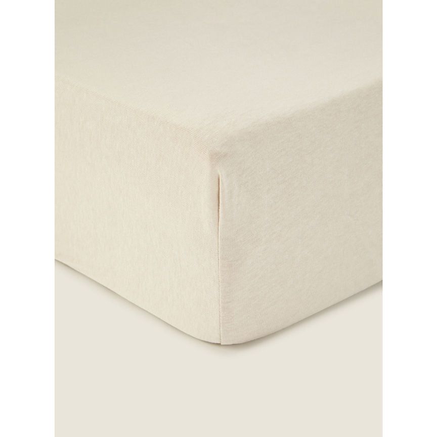 George Home Natural Jersey Fitted Sheet &amp;ndash; Set of 2 - Cot
