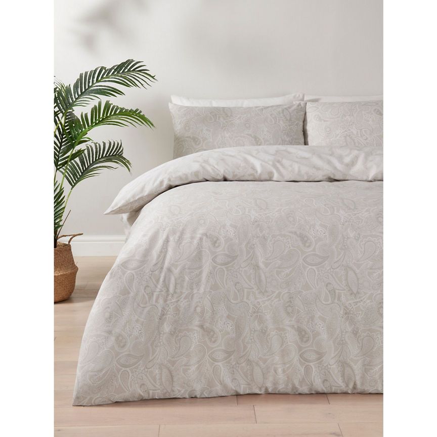 George Home Natural Paisley Duvet Set -Double