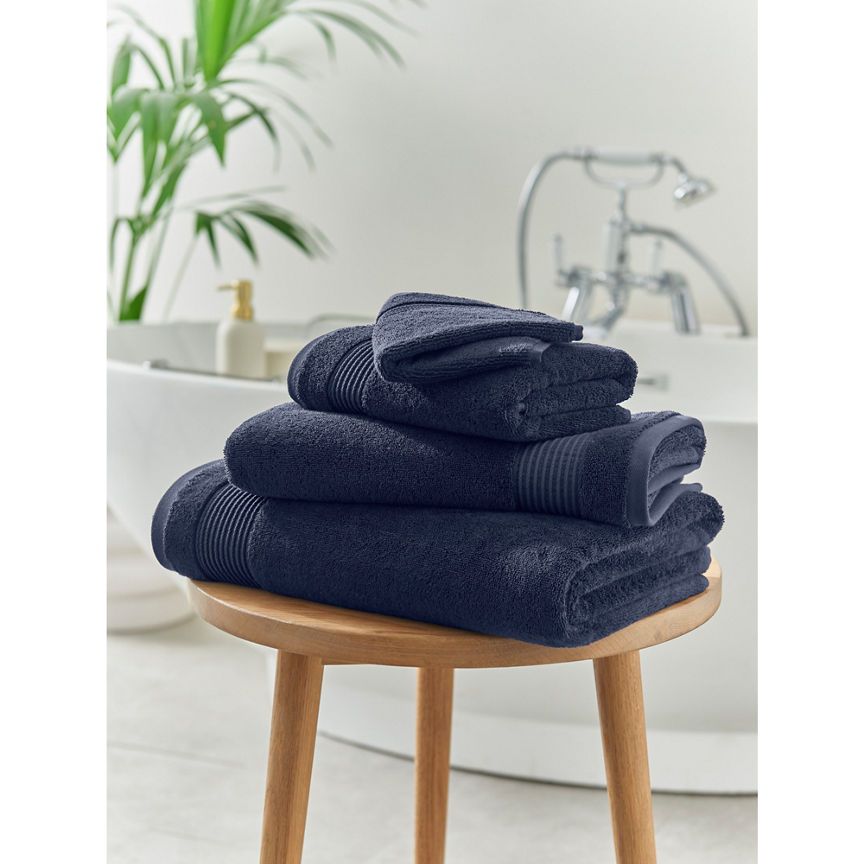 George Home Navy Egyptian Cotton Face Cloth