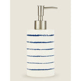 George Home Navy Nautical Stripe Soap Dispenser