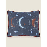 George Home Navy Piped Edge Moon Cushion