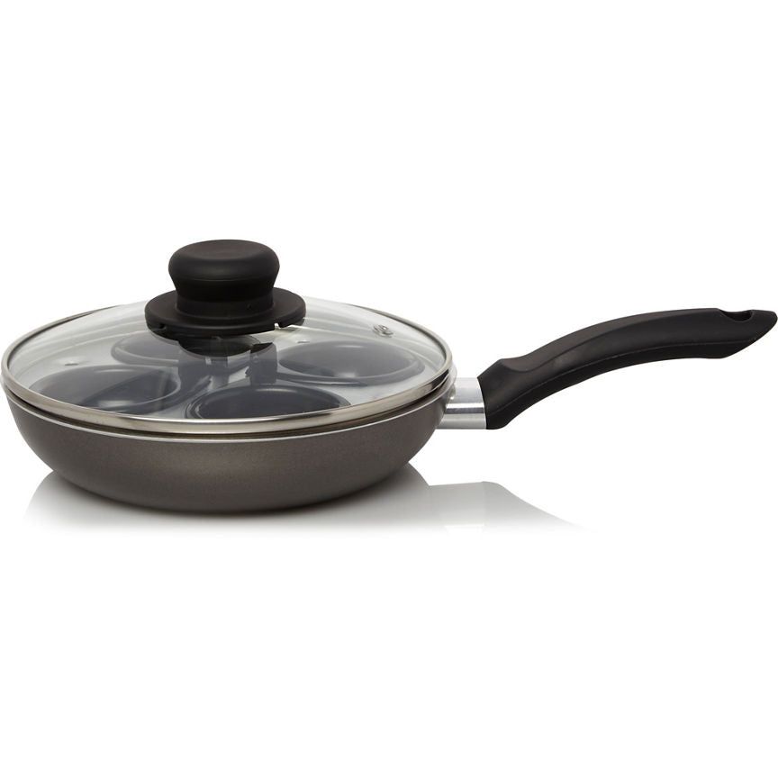 George Home Non-stick Aluminium 4 Egg Poacher - 20cm