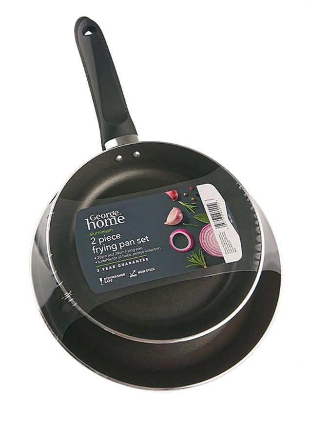 George Home Non-Stick Aluminium Frying Pan 2 Pack