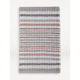 George Home Pink And Grey Stripe Chenille Bath Mat