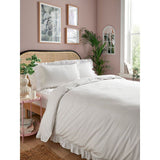 George Home Plain Frill Edge Double Duvet Set