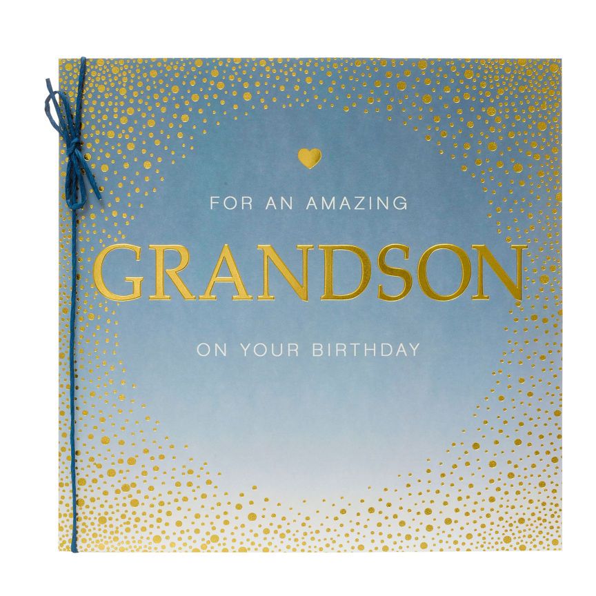 George Home Power Caption Grandson Birthday Large Card