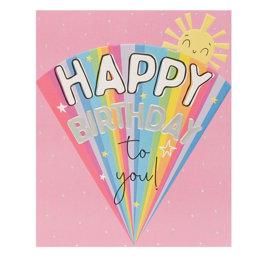 George Home Rainbow Birthday Card