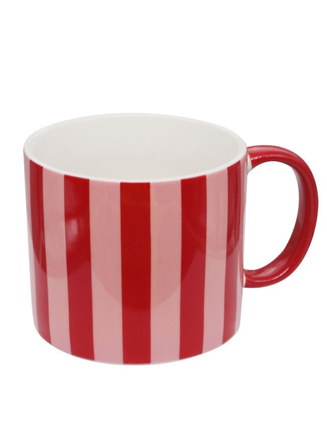 George Home Red And Pink Stripe Mug