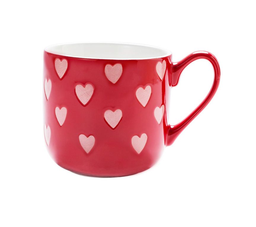 George Home Red Hearts Single Mug