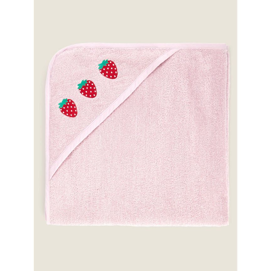 George Home Red Strawberry Cotton Hooded Towel