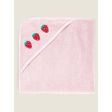 George Home Red Strawberry Cotton Hooded Towel