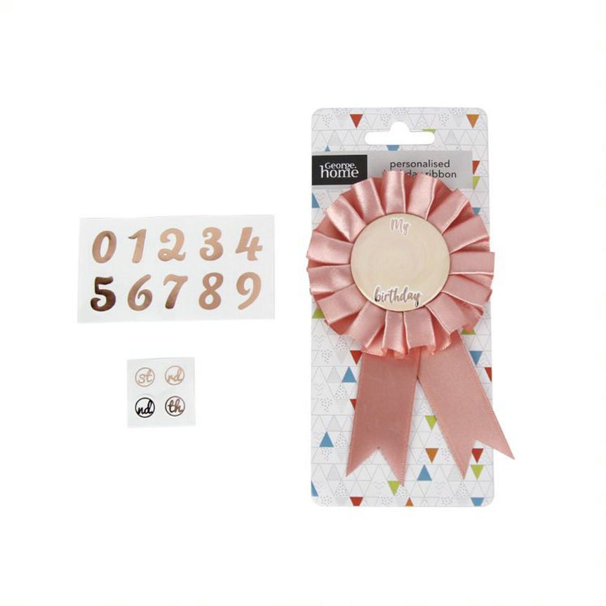 George Home Rose Gold Decorate Your Own Ribbon Badge