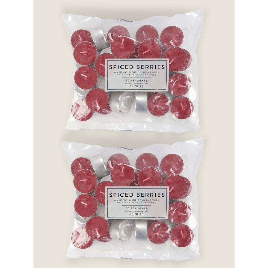 George Home Spiced Berries Scented Tealights 60pk Bundle