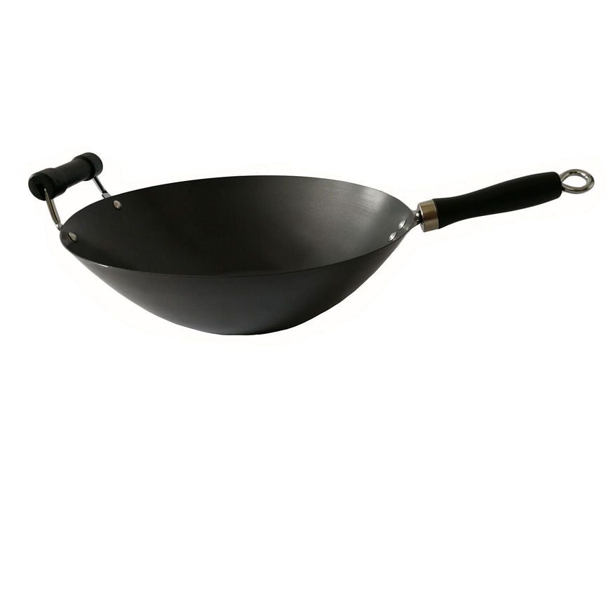 George Home Spun Steel Wok - 35cm