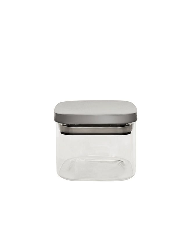 George Home Square Glass Canister With Chrome Lid 450ml