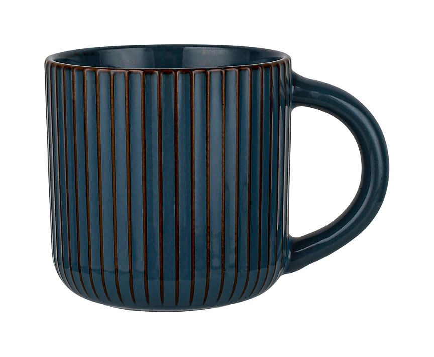 George Home Teal Ribbed Mug