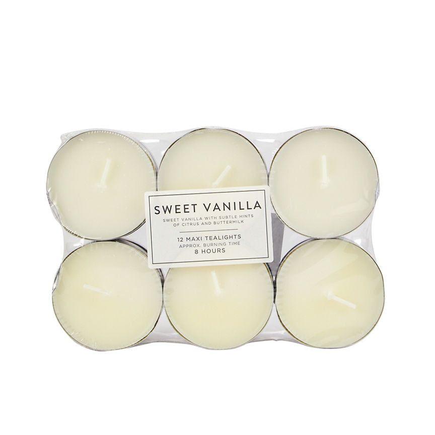 George Home Vanilla Maxi Tealights 12pk