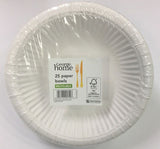 George Home White 25Pk Value Paper Bowls