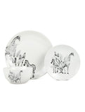 George Home White &amp;amp; Black Jungle Dinner Set - 12 Piece