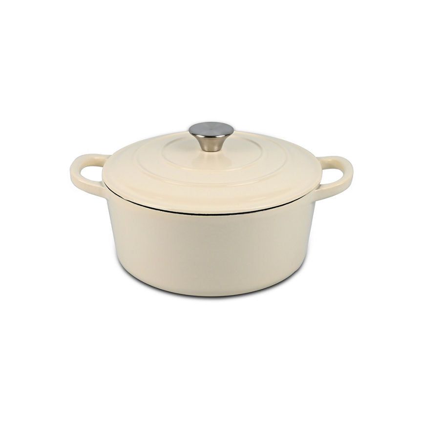 George Home White Cast Iron Stockpot 26cm