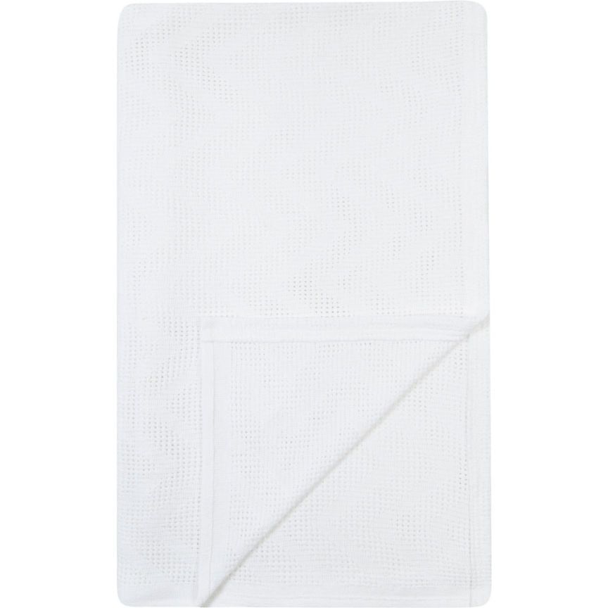 George Home White Cotbed Cellular Shawl