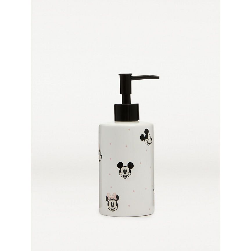 George Home White Disney Mickey And Minnie Mouse Soap Dispenser