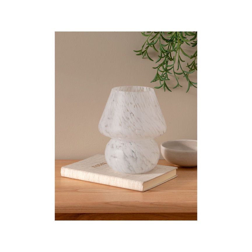 George Home White Mushroom Portable Battery Table Lamp