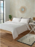 George Home White Seersucker Duvet Set - King