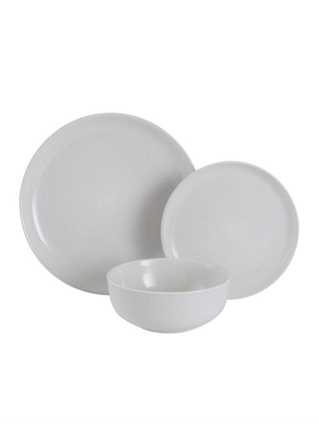 George Home White Speckle Dinner Set