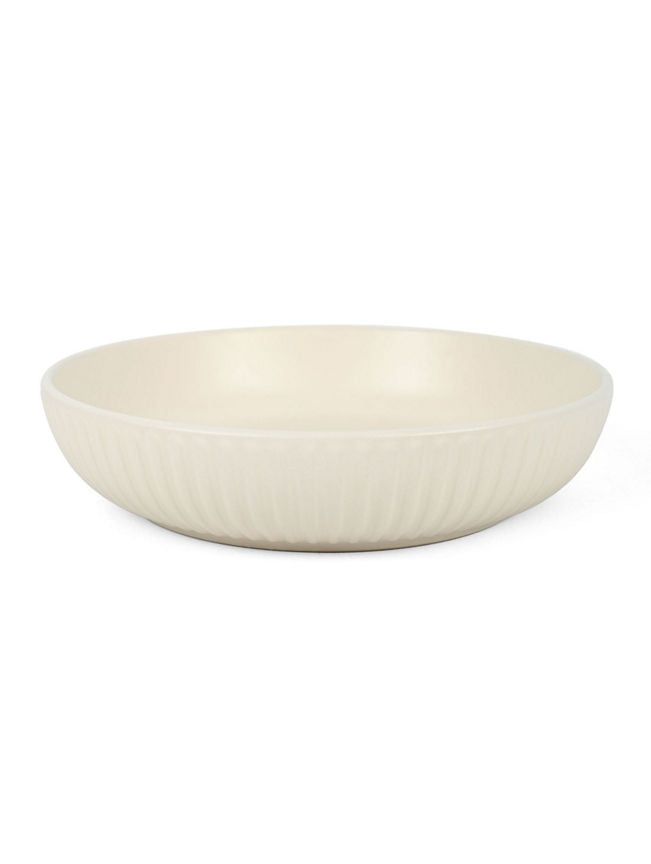 George Home Wide Rib Natural Pasta Bowl