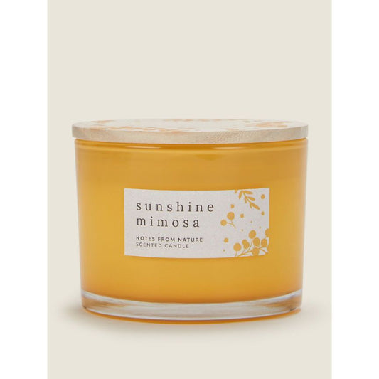 George Home Yellow Cabin Wooden Lid Candle