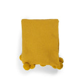 George Home Yellow Knitted Pom Pom Throw