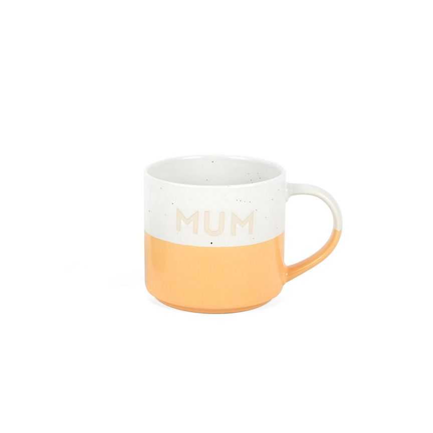 George Home Yellow &amp;amp; White Reactive Glaze 'Mum' Mug