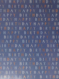 George Navy Text Rollwrap